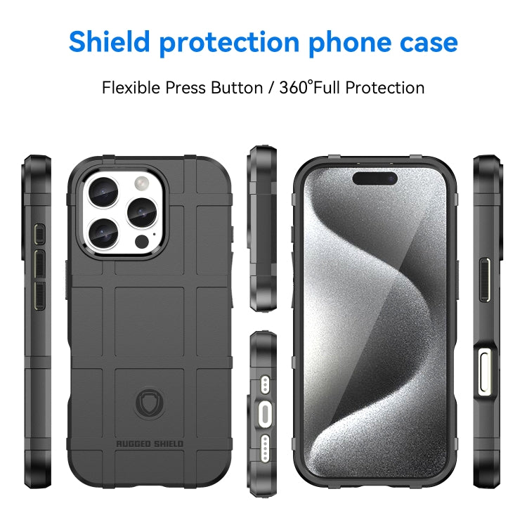 For iPhone 16 Pro Full Coverage Shockproof TPU Phone Case(Black) - iPhone 16 Pro Cases by PMC TechLife | Online Shopping South Africa | PMC TechLife | Buy Now Pay Later Mobicred