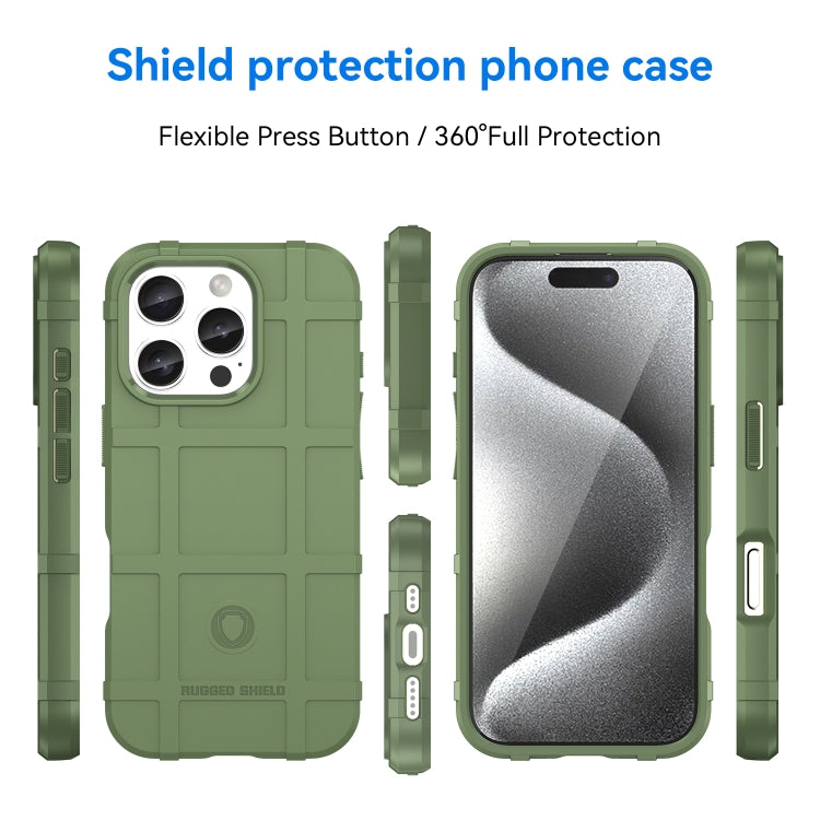 For iPhone 16 Pro Full Coverage Shockproof TPU Phone Case(Green) - iPhone 16 Pro Cases by PMC TechLife | Online Shopping South Africa | PMC TechLife | Buy Now Pay Later Mobicred