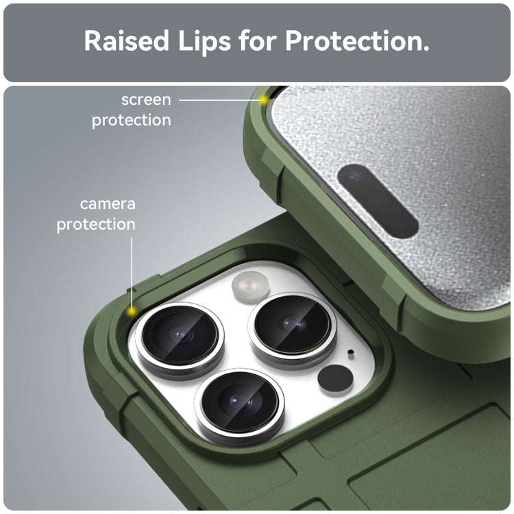 For iPhone 16 Pro Full Coverage Shockproof TPU Phone Case(Green) - iPhone 16 Pro Cases by PMC TechLife | Online Shopping South Africa | PMC TechLife | Buy Now Pay Later Mobicred