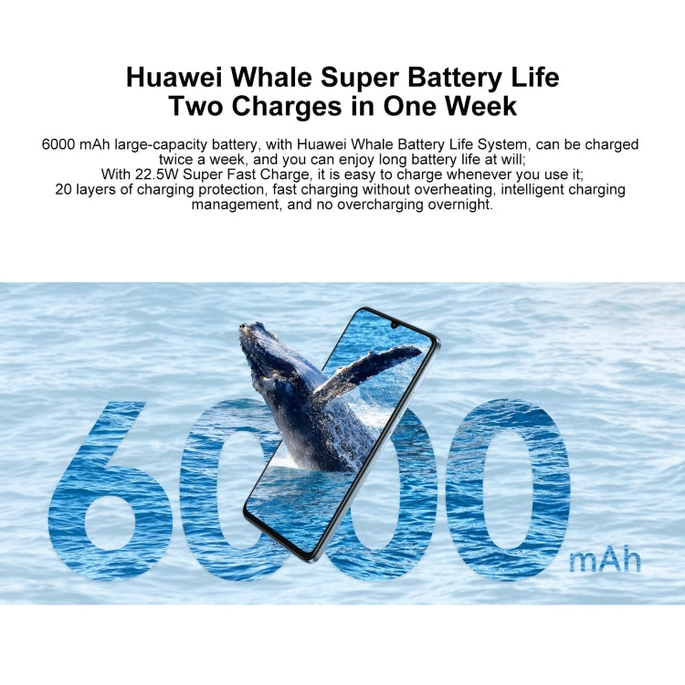 HUAWEI Enjoy 70S, 8GB+256GB, Side Fingerprint Identification, 6.75 inch HarmonyOS 4.2 Octa Core 2.4GHz, Network: 4G, Not Support Google Play(Blue) - Huawei Mate & P by Huawei | Online Shopping South Africa | PMC Jewellery | Buy Now Pay Later Mobicred