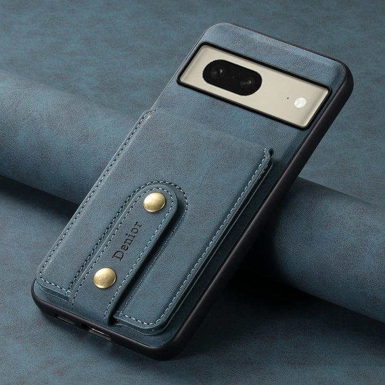 For Google Pixel 8 Denior D14 NK Retro Pattern MagSafe Magnetic Card Holder Leather Phone Case(Blue) - free shipping - PMC TechLife - Order now!