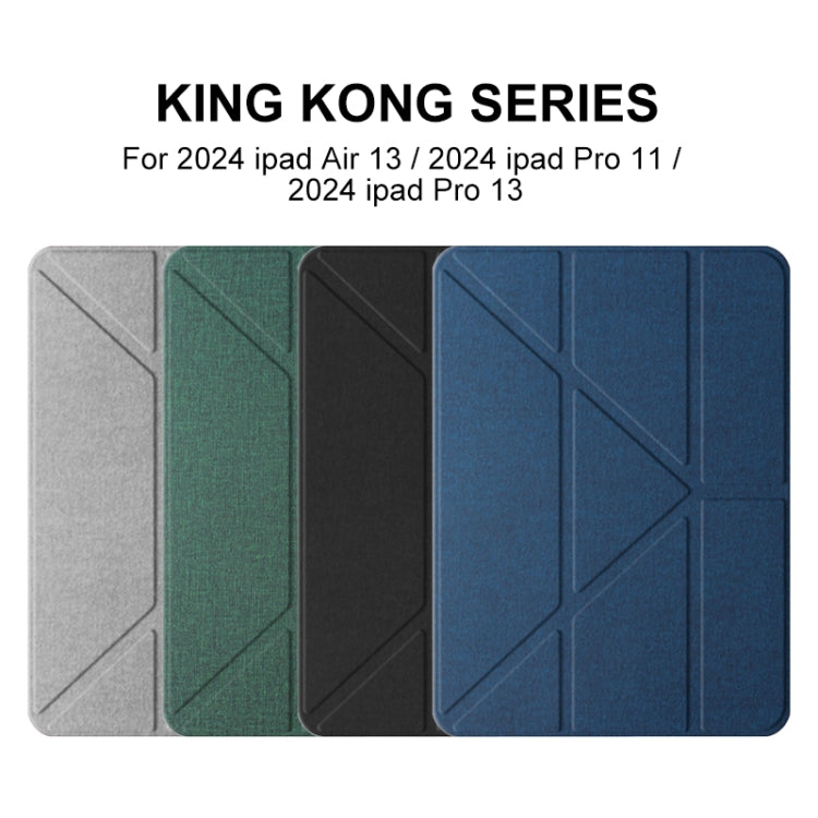 For iPad Air 13 2024 Mutural Multi-fold Smart Leather Tablet Case(Blue) - iPad Air 13 2024 Cases by Mutural | Online Shopping South Africa | PMC Jewellery | Buy Now Pay Later Mobicred