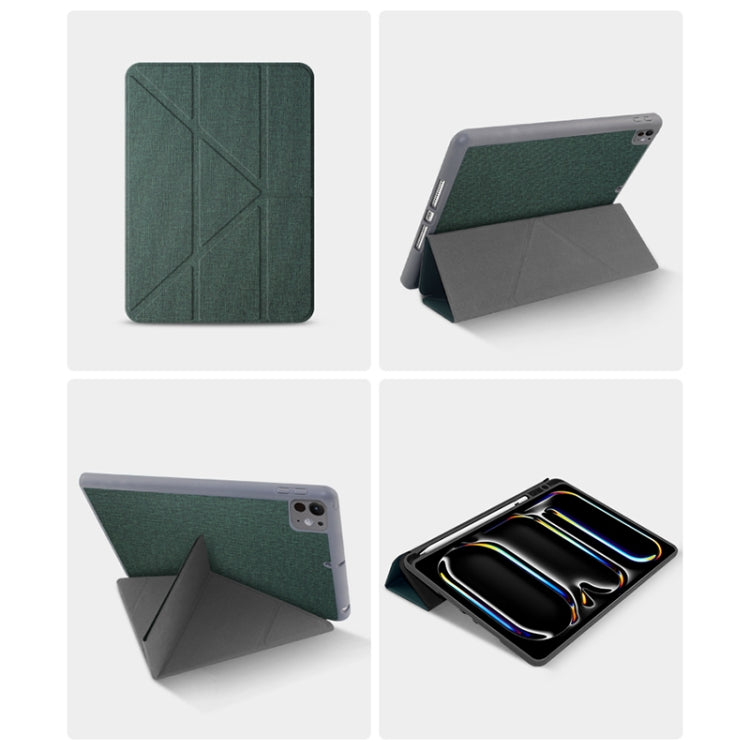 For iPad Air 13 2024 Mutural Multi-fold Smart Leather Tablet Case(Blue) - iPad Air 13 2024 Cases by Mutural | Online Shopping South Africa | PMC Jewellery | Buy Now Pay Later Mobicred