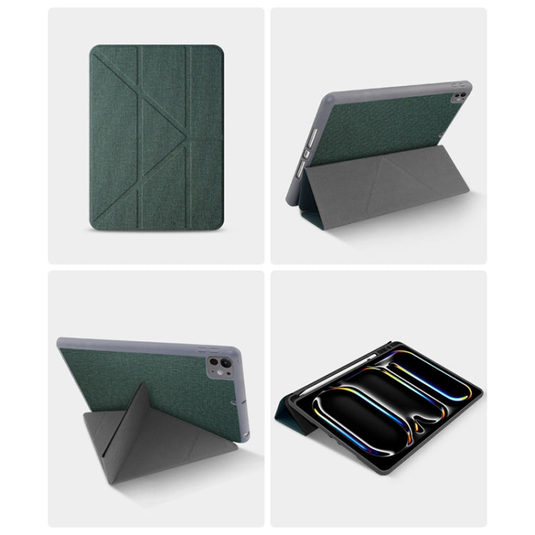 For iPad Air 11 2025 / 2024 Mutural Multi-fold Smart Leather Tablet Case(Black) - free shipping - PMC TechLife - Order now!