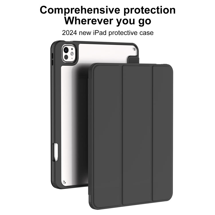 For iPad Pro 11 2024 Mutural Pinyue Series Smart Leather Tablet Case(Black) - free shipping - PMC TechLife - Order now!