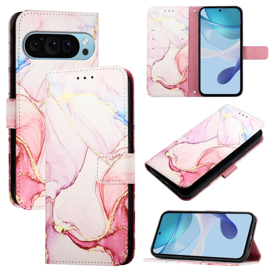 For Google Pixel 9 PT003 Marble Pattern Flip Leather Phone Case(Rose Gold) - Google Cases by PMC Jewellery | Online Shopping South Africa | PMC Jewellery | Buy Now Pay Later Mobicred