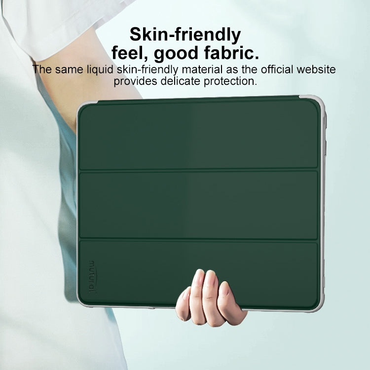 For iPad Air 13 2024 Mutural PC Hybrid TPU Leather Smart Tablet Case(Dark Green) - iPad Air 13 2024 Cases by Mutural | Online Shopping South Africa | PMC Jewellery | Buy Now Pay Later Mobicred