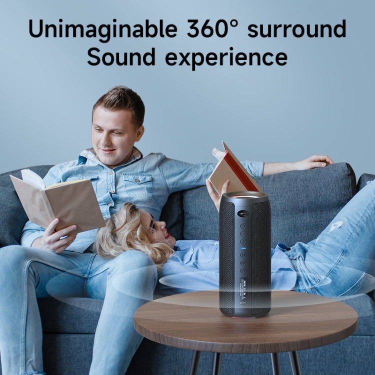 Zealot S51 Pro Shocking Bass Bluetooth Speaker with Colorful Light(Grey) - free shipping - PMC Jewellery - Order now!