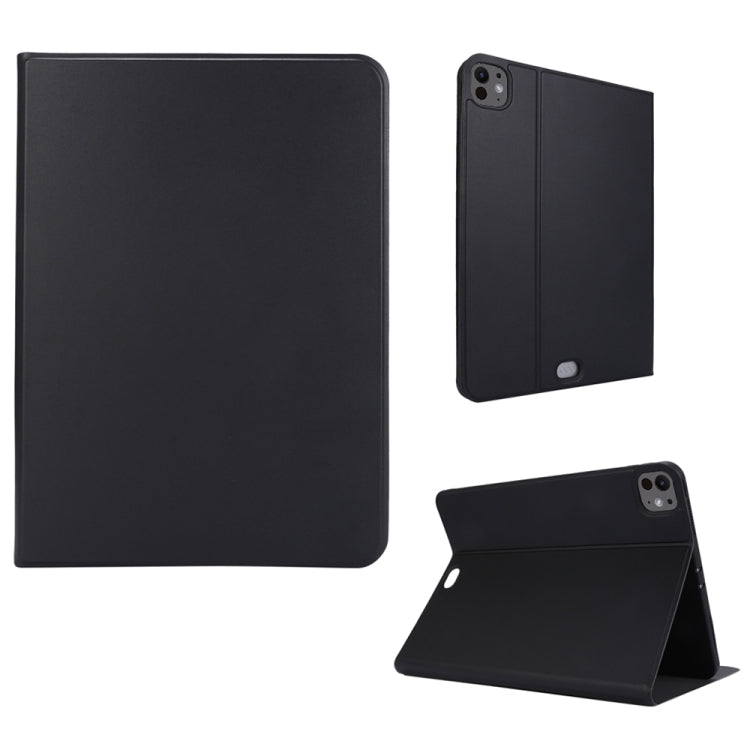 For iPad Pro 11 2024 Stretch Voltage Plain Leather Smart Tablet Case(Black) - iPad Pro 11 2024 Cases by PMC Jewellery | Online Shopping South Africa | PMC Jewellery | Buy Now Pay Later Mobicred