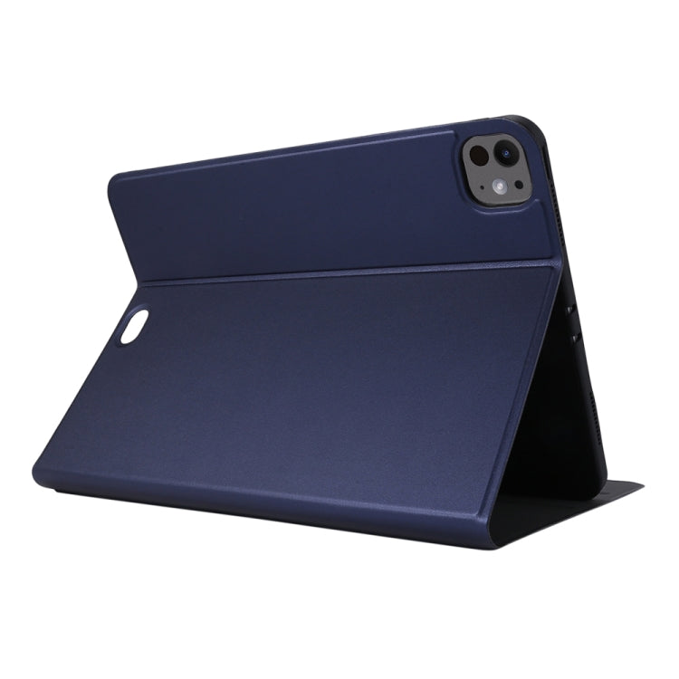For iPad Pro 11 2024 Stretch Voltage Plain Leather Smart Tablet Case(Dark Blue) - iPad Pro 11 2024 Cases by PMC Jewellery | Online Shopping South Africa | PMC Jewellery | Buy Now Pay Later Mobicred