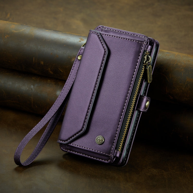 For iPhone XR CaseMe C36 Card Slots Zipper Wallet RFID Anti-theft Leather Phone Case(Purple) - More iPhone Cases by CaseMe | Online Shopping South Africa | PMC Jewellery | Buy Now Pay Later Mobicred