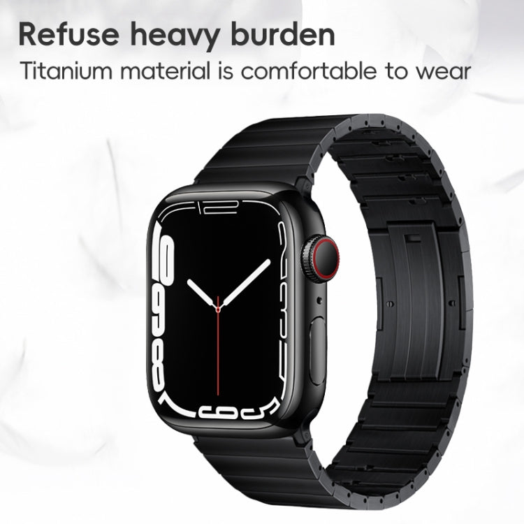 For Apple Watch SE 40mm PG65 Single Bead Bamboo Joint Spring Bars Titanium Metal Watch Band(Black) - free shipping - PMc TechLife - Order now!