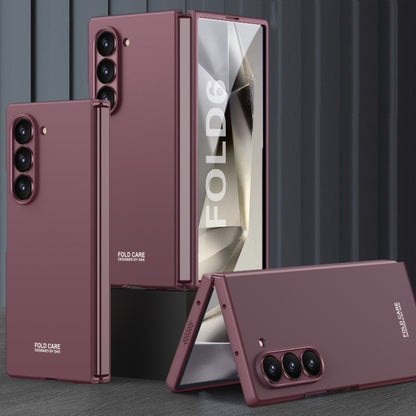 For Samsung Galaxy Z Fold6 GKK Integrated Ultra-thin Full Coverage Protective Case(Wine Red) - Galaxy Z Fold6 5G Cases by GKK | Online Shopping South Africa | PMC Jewellery | Buy Now Pay Later Mobicred