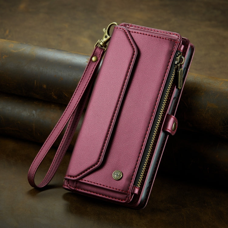 For Samsung Galaxy A14 5G / 4G CaseMe C36 Card Slots Zipper Wallet RFID Anti-theft Leather Phone Case(Wine Red) - Galaxy Phone Cases by CaseMe | Online Shopping South Africa | PMC Jewellery | Buy Now Pay Later Mobicred