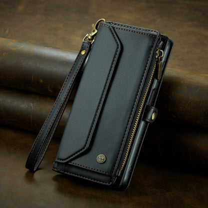 For Samsung Galaxy A15 CaseMe C36 Card Slots Zipper Wallet RFID Anti-theft Leather Phone Case(Black) - Galaxy Phone Cases by CaseMe | Online Shopping South Africa | PMC Jewellery | Buy Now Pay Later Mobicred