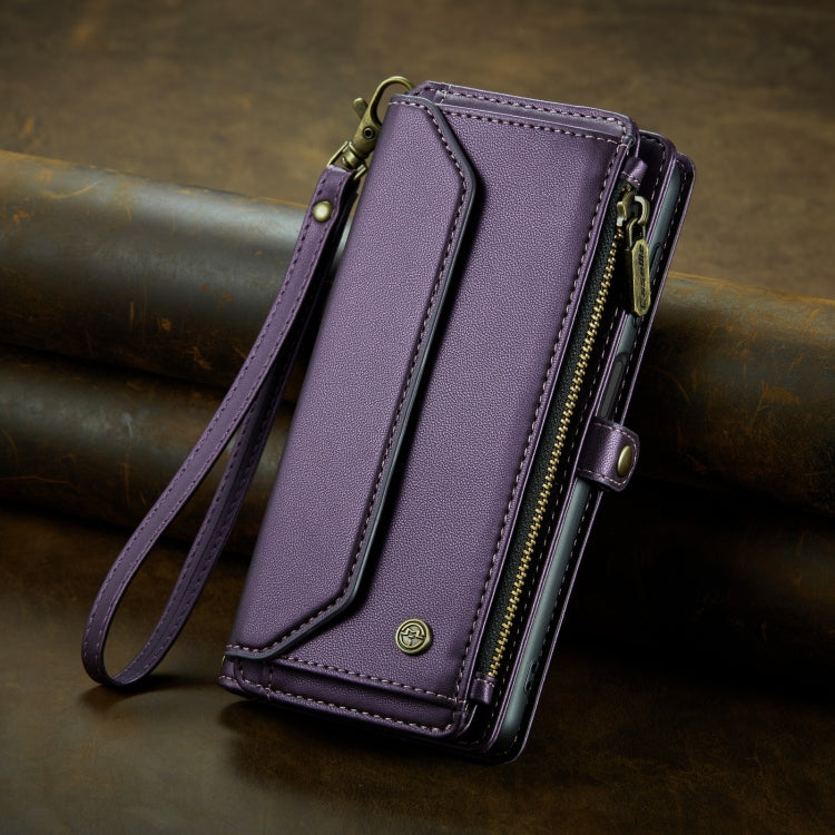 For Samsung Galaxy A33 5G CaseMe C36 Card Slots Zipper Wallet RFID Anti-theft Leather Phone Case(Purple) - Galaxy Phone Cases by CaseMe | Online Shopping South Africa | PMC Jewellery | Buy Now Pay Later Mobicred