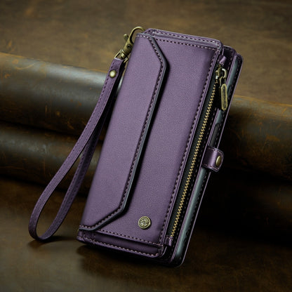 For Samsung Galaxy A33 5G CaseMe C36 Card Slots Zipper Wallet RFID Anti-theft Leather Phone Case(Purple) - Galaxy Phone Cases by CaseMe | Online Shopping South Africa | PMC Jewellery | Buy Now Pay Later Mobicred