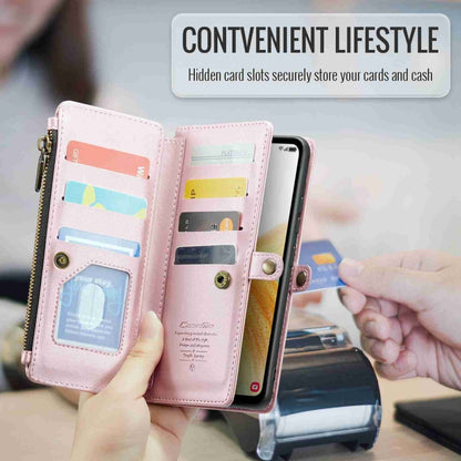 For Samsung Galaxy A33 5G CaseMe C36 Card Slots Zipper Wallet RFID Anti-theft Leather Phone Case(Pink) - Galaxy Phone Cases by CaseMe | Online Shopping South Africa | PMC Jewellery | Buy Now Pay Later Mobicred