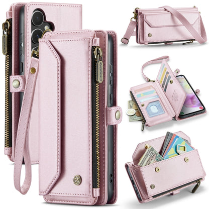 For Samsung Galaxy A35 5G CaseMe C36 Card Slots Zipper Wallet RFID Anti-theft Leather Phone Case(Pink) - Galaxy Phone Cases by CaseMe | Online Shopping South Africa | PMC Jewellery | Buy Now Pay Later Mobicred