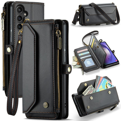 For Samsung Galaxy A54 5G CaseMe C36 Card Slots Zipper Wallet RFID Anti-theft Leather Phone Case(Black) - Galaxy Phone Cases by CaseMe | Online Shopping South Africa | PMC Jewellery | Buy Now Pay Later Mobicred