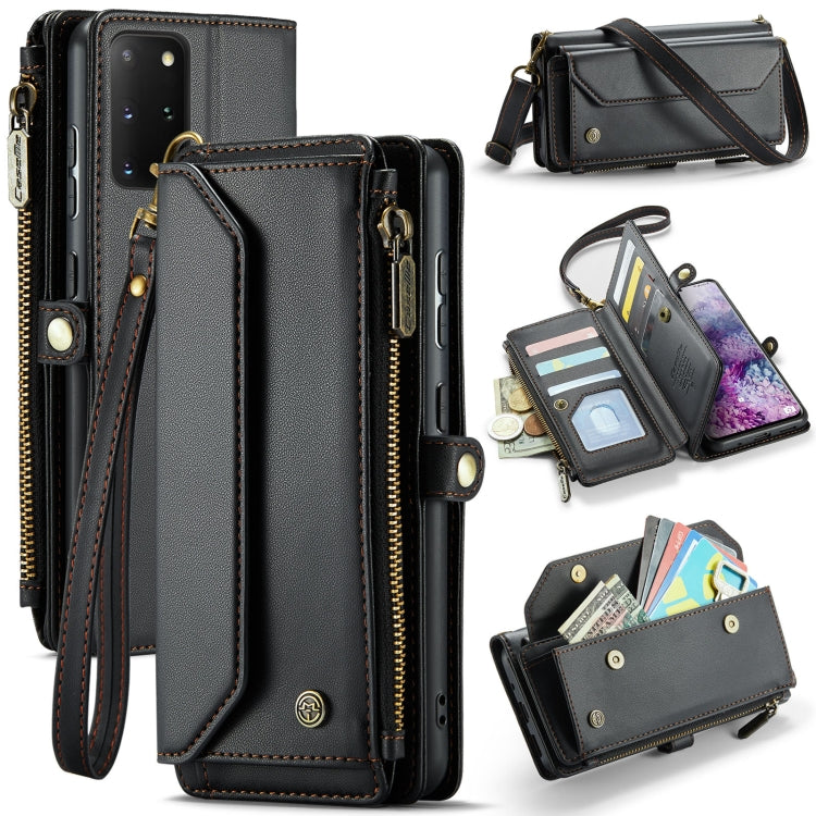 For Samsung Galaxy S20+ CaseMe C36 Card Slots Zipper Wallet RFID Anti-theft Leather Phone Case(Black) - Galaxy Phone Cases by CaseMe | Online Shopping South Africa | PMC Jewellery | Buy Now Pay Later Mobicred