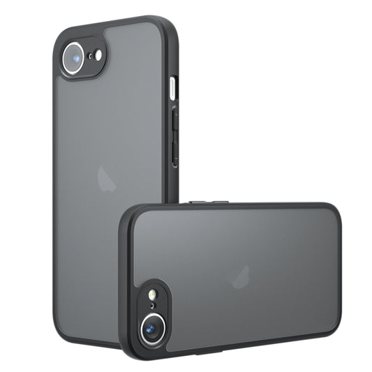 For iPhone 16e Armor Precise Hole PC Hybrid TPU Phone Case(Frosted Black) - iPhone 16e Cases by PMC Jewellery | Online Shopping South Africa | PMC Jewellery | Buy Now Pay Later Mobicred