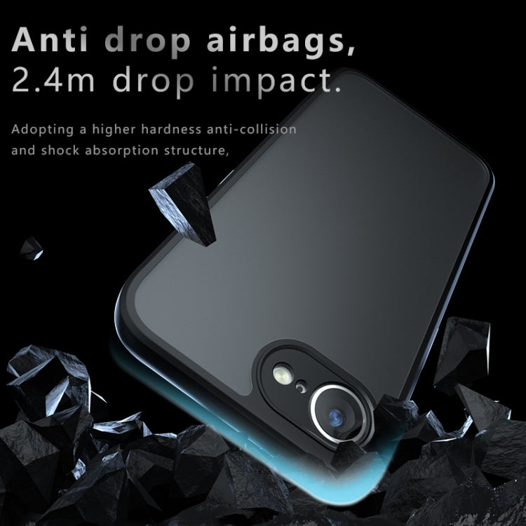 For iPhone 16e Armor Precise Hole PC Hybrid TPU Phone Case(Frosted Black) - iPhone 16e Cases by PMC TechLife | Online Shopping South Africa | PMC TechLife | Buy Now Pay Later Mobicred