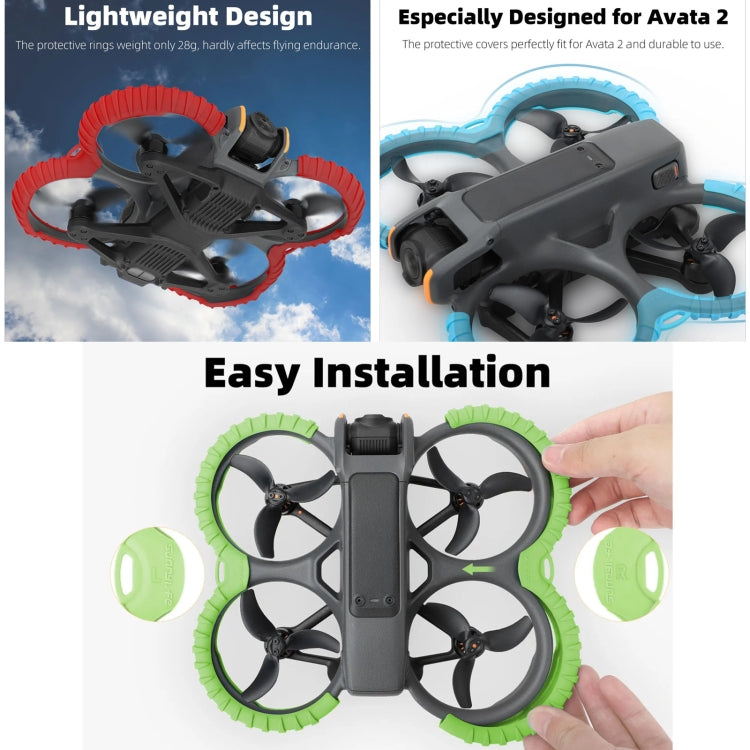 For DJI Avata 2 Sunnylife Drone Anti-Collision Protective Cover Combo Case Kit(Black) - Cases & Bags by Sunnylife | Online Shopping South Africa | PMC TechLife | Buy Now Pay Later Mobicred