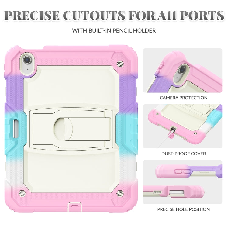 For iPad Air 11 2025 / 2024 Silicone Hydric PC Tablet Case with Shoulder Strap & Holder(Camouflage Pink) - free shipping - PMC TechLife - Order now!