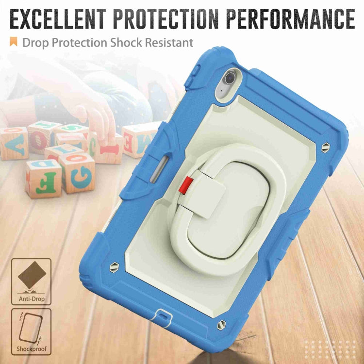 For iPad Air 11 2024 Handle Silicone Hydric PC Tablet Case with Shoulder Strap(Cyan-blue) - iPad Air 11 2024 Cases by PMC TechLife | Online Shopping South Africa | PMC TechLife | Buy Now Pay Later Mobicred