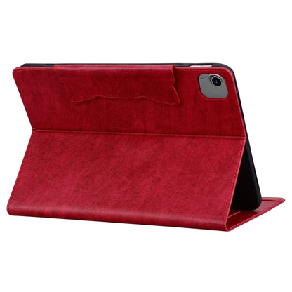 For iPad Air 13 2024 Cat Buckle Leather Smart Tablet Case(Red) - iPad Air 13 2024 Cases by PMC Jewellery | Online Shopping South Africa | PMC Jewellery | Buy Now Pay Later Mobicred