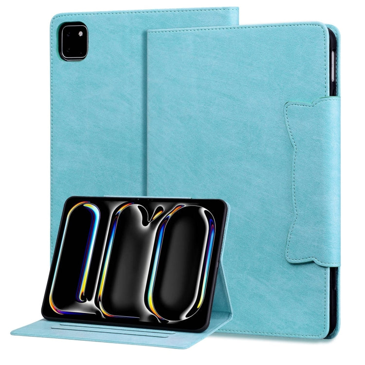 For iPad Pro 11 2024 Cat Buckle Leather Smart Tablet Case(Sky Blue) - iPad Pro 11 2024 Cases by PMC TechLife | Online Shopping South Africa | PMC TechLife | Buy Now Pay Later Mobicred