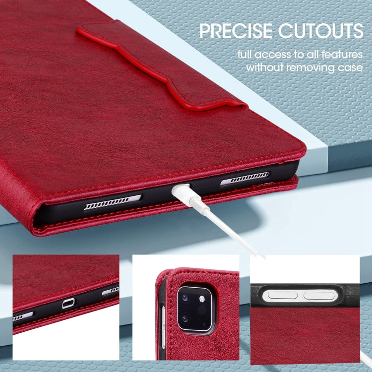 For iPad Pro 11 2024 Cat Buckle Leather Smart Tablet Case(Red) - iPad Pro 11 2024 Cases by PMC TechLife | Online Shopping South Africa | PMC TechLife | Buy Now Pay Later Mobicred