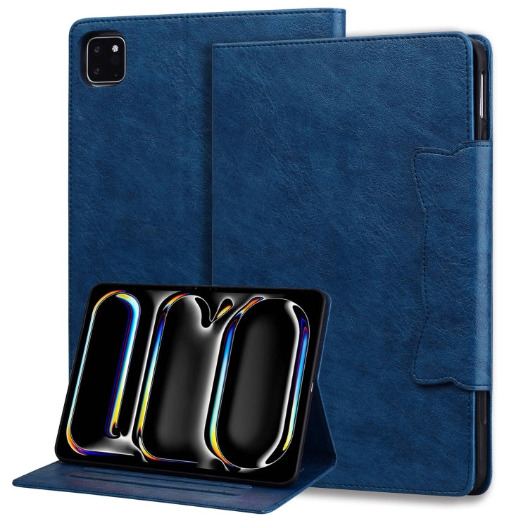 For iPad Pro 11 2024 Cat Buckle Leather Smart Tablet Case(Royal Blue) - iPad Pro 11 2024 Cases by PMC TechLife | Online Shopping South Africa | PMC TechLife | Buy Now Pay Later Mobicred