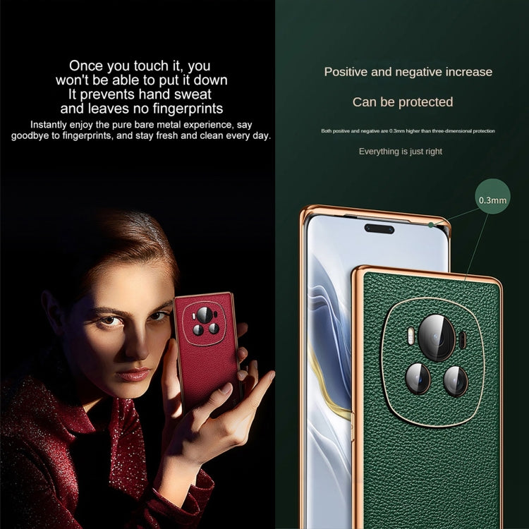 For Honor Magic6 SULADA TPU + Litchi Texture Leather Phone Case(Green) - Honor Cases by SULADA | Online Shopping South Africa | PMC Jewellery | Buy Now Pay Later Mobicred