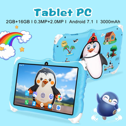 Penguin 7 inch WiFi Kids Tablet PC, 2GB+16GB, Android 7.1 MT6735 Octa Core CPU(Blue) -  by PMC Jewellery | Online Shopping South Africa | PMC Jewellery | Buy Now Pay Later Mobicred