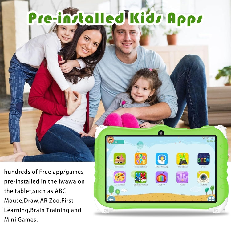 Penguin 7 inch WiFi Kids Tablet PC, 2GB+16GB, Android 7.1 MT6735 Octa Core CPU(Green) -  by PMC Jewellery | Online Shopping South Africa | PMC Jewellery | Buy Now Pay Later Mobicred