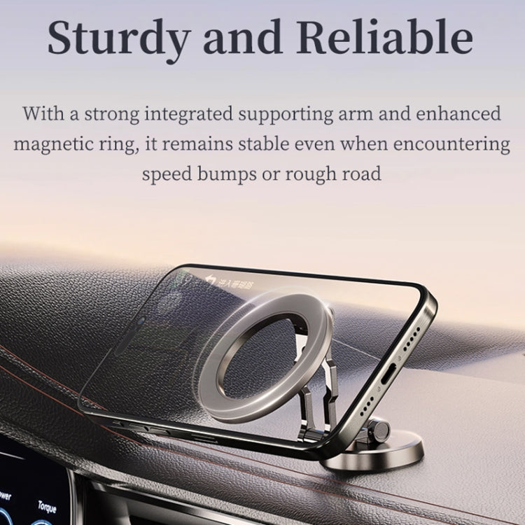 ROCK RAM0037 Car Magnetic Foldable Phone Holder(Black) - Car Holders by ROCK | Online Shopping South Africa | PMC Jewellery | Buy Now Pay Later Mobicred