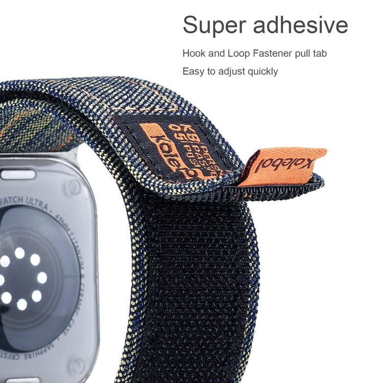 For Apple Watch Ultra 49mm Cowboy Nylon Hook and Loop Fastener Watch Band(Royal Blue) - Watch Bands by PMC Jewellery | Online Shopping South Africa | PMC Jewellery | Buy Now Pay Later Mobicred