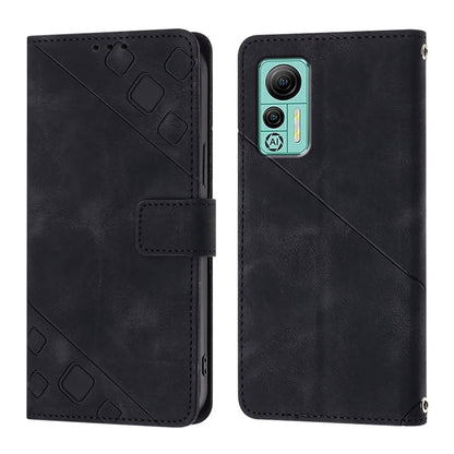 For Ulefone Note 14 Skin Feel Embossed Leather Phone Case(Black) - Ulefone Cases by PMC Jewellery | Online Shopping South Africa | PMC Jewellery | Buy Now Pay Later Mobicred