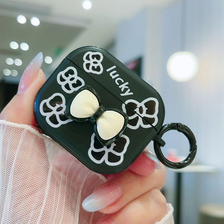 For AirPods 3 3D Colorful Pattern Bluetooth Earphone Protective Case(Black Bow) - For AirPods 3 by PMC Jewellery | Online Shopping South Africa | PMC Jewellery | Buy Now Pay Later Mobicred