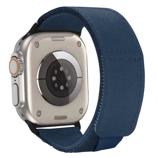 For Apple Watch Ultra 49mm Loop Woven Nylon Watch Band(Dark Blue) - Watch Bands by PMC Jewellery | Online Shopping South Africa | PMC Jewellery | Buy Now Pay Later Mobicred