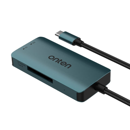 Onten C11 3 in 1 USB-C / Type-C to CFepress Type-B & SD & TF Card Reader(Pine Green) - Card Reader by Onten | Online Shopping South Africa | PMC Jewellery | Buy Now Pay Later Mobicred