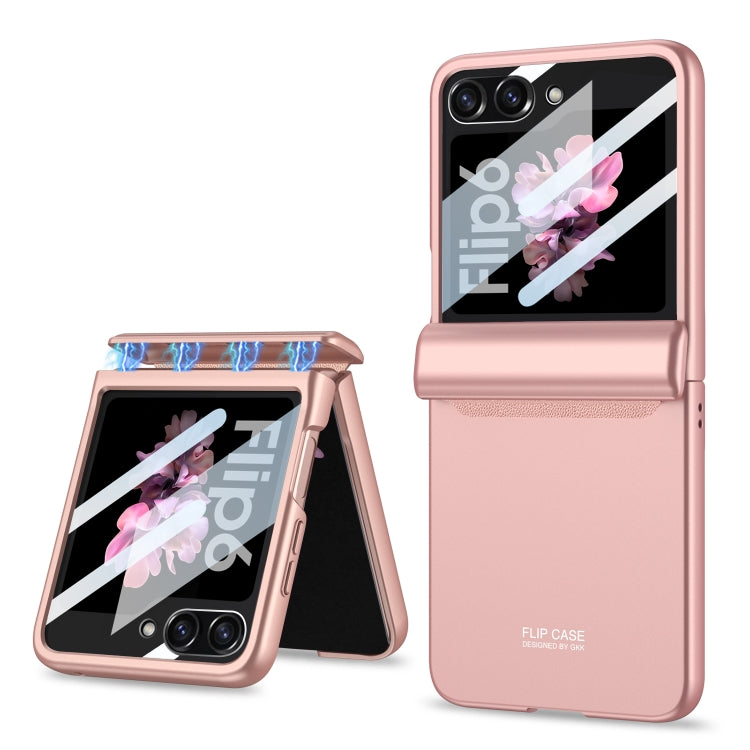 For Samsung Galaxy Z Flip6 GKK Integrated Full Coverage Folding Phone Case(Pink) - Galaxy Z Flip6 5G Cases by GKK | Online Shopping South Africa | PMC Jewellery | Buy Now Pay Later Mobicred