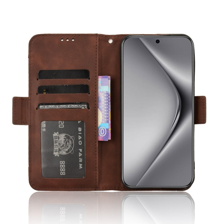 For Huawei Pura 70 Skin Feel Calf Texture Card Slots Leather Phone Case(Brown) - Huawei Cases by PMC Jewellery | Online Shopping South Africa | PMC Jewellery | Buy Now Pay Later Mobicred