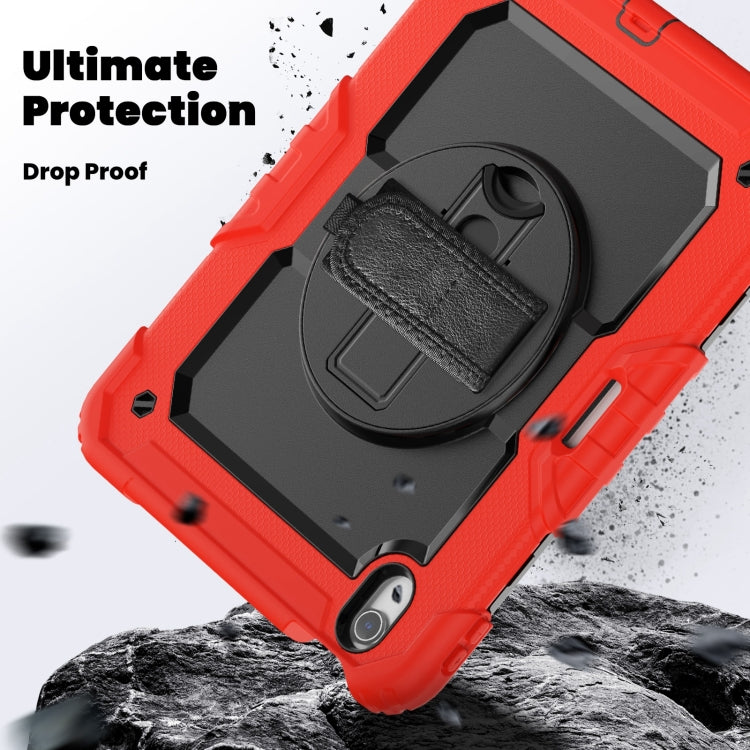For iPad Air 11 2025 / 2024 Silicone Hybrid PC Tablet Case with Shoulder Strap(Red) - iPad Air 11 2025 / 2024 Cases by PMC TechLife | Online Shopping South Africa | PMC TechLife | Buy Now Pay Later Mobicred