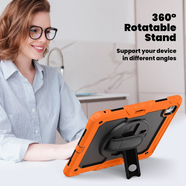 For iPad Pro 13 2024 Silicone Hybrid PC Tablet Case with Shoulder Strap(Orange) - iPad Pro 13 2024 Cases by PMC Jewellery | Online Shopping South Africa | PMC Jewellery | Buy Now Pay Later Mobicred