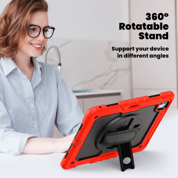 For iPad Pro 13 2024 Silicone Hybrid PC Tablet Case with Shoulder Strap(Red) - iPad Pro 13 2024 Cases by PMC Jewellery | Online Shopping South Africa | PMC Jewellery | Buy Now Pay Later Mobicred