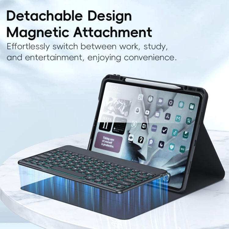 For iPad Pro 12.9 2021 / 2020 TOTU PC-1 Smart Control Magnetic Keyboard Leather Case(Black) - For iPad Pro by TOTUDESIGN | Online Shopping South Africa | PMC Jewellery | Buy Now Pay Later Mobicred