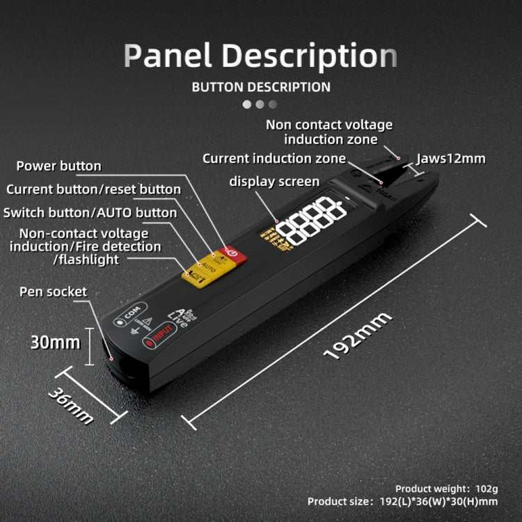 BSIDE U1 AC / DC Clamp Meter Electric Pen Current Digital Multimeter - free shipping - PMC TechLife - Order now!